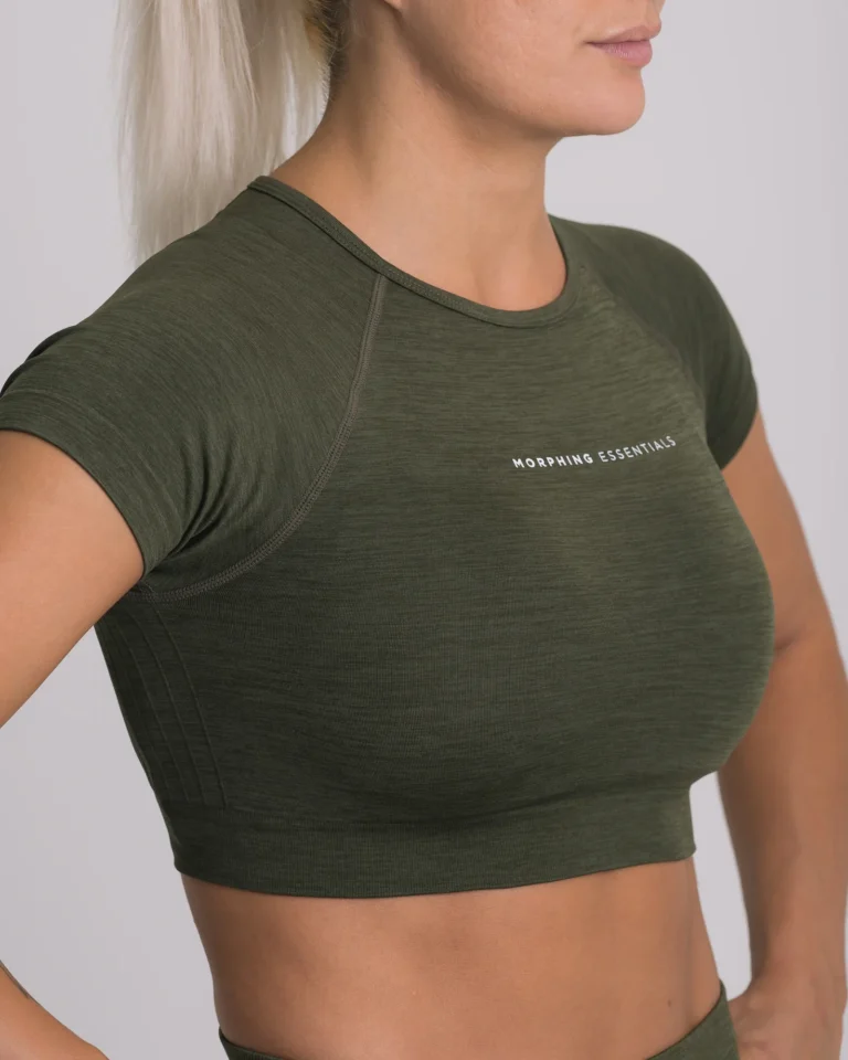 Terra Seamless Active Crop Top Fern Green