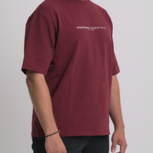 Essentials Oversize Tee Maroon - Image 2