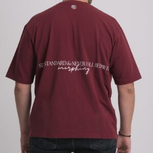 Essentials Oversize Tee Maroon - Image 7