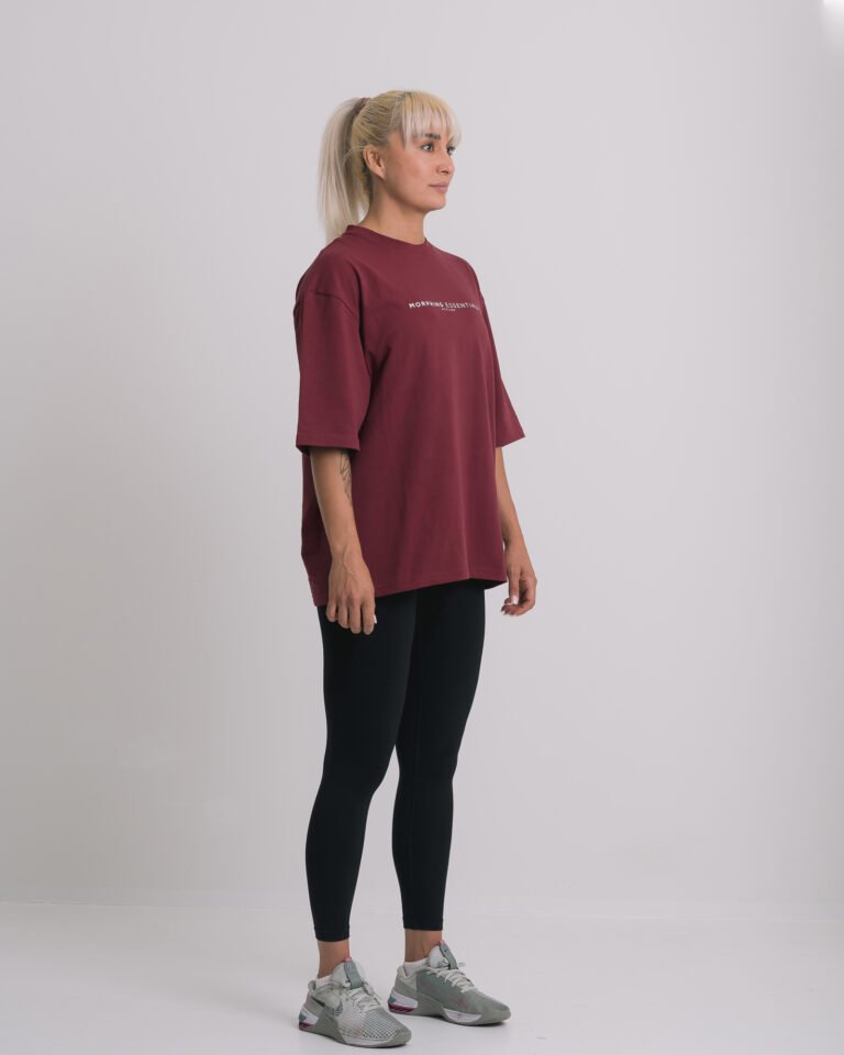 Essentials Oversize Tee Maroon