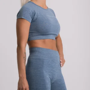 Terra Seamless Active Crop Top Ice Blue - Image 6