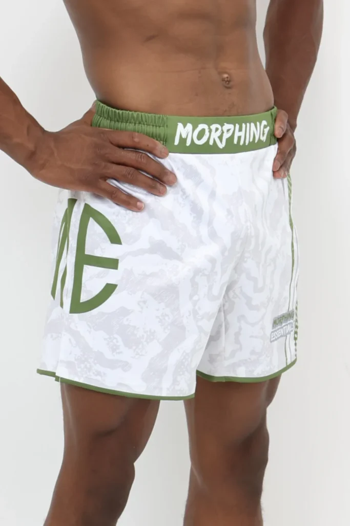 Fight Shorts White (Snake Camo)