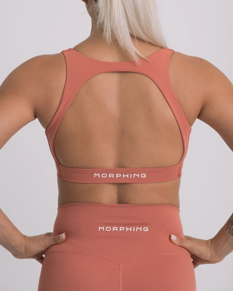 Vital Scoop Neck Bra Coral