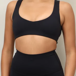 Vital Scoop Neck Bra Black - Image 2