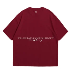 Essentials Oversize Tee Maroon - Image 9