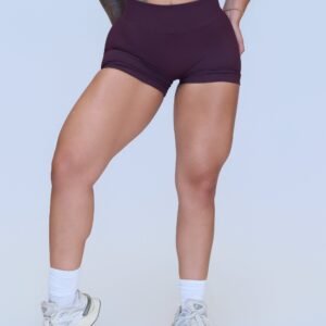 Elite Seamless Shorts Merlot - Image 3