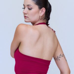 Elite Halter Sports Bra Cherry - Image 2