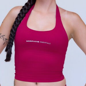 Elite Halter Sports Bra Cherry